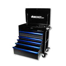 Load image into Gallery viewer, 35" Black Pro Series 5-Drawer Service Cart, Flip Top, Rolling Cart